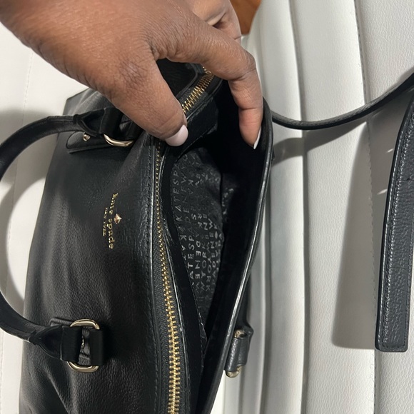 Kate Spade Bag, Black w/ Gold Accents - Picture 4 of 9